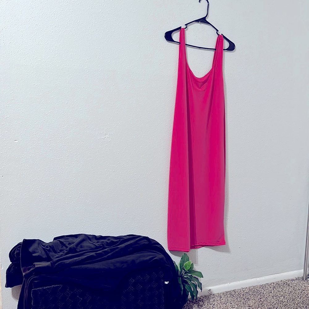 Hot Pink Sundress from Shein. Very Silk stretchy material